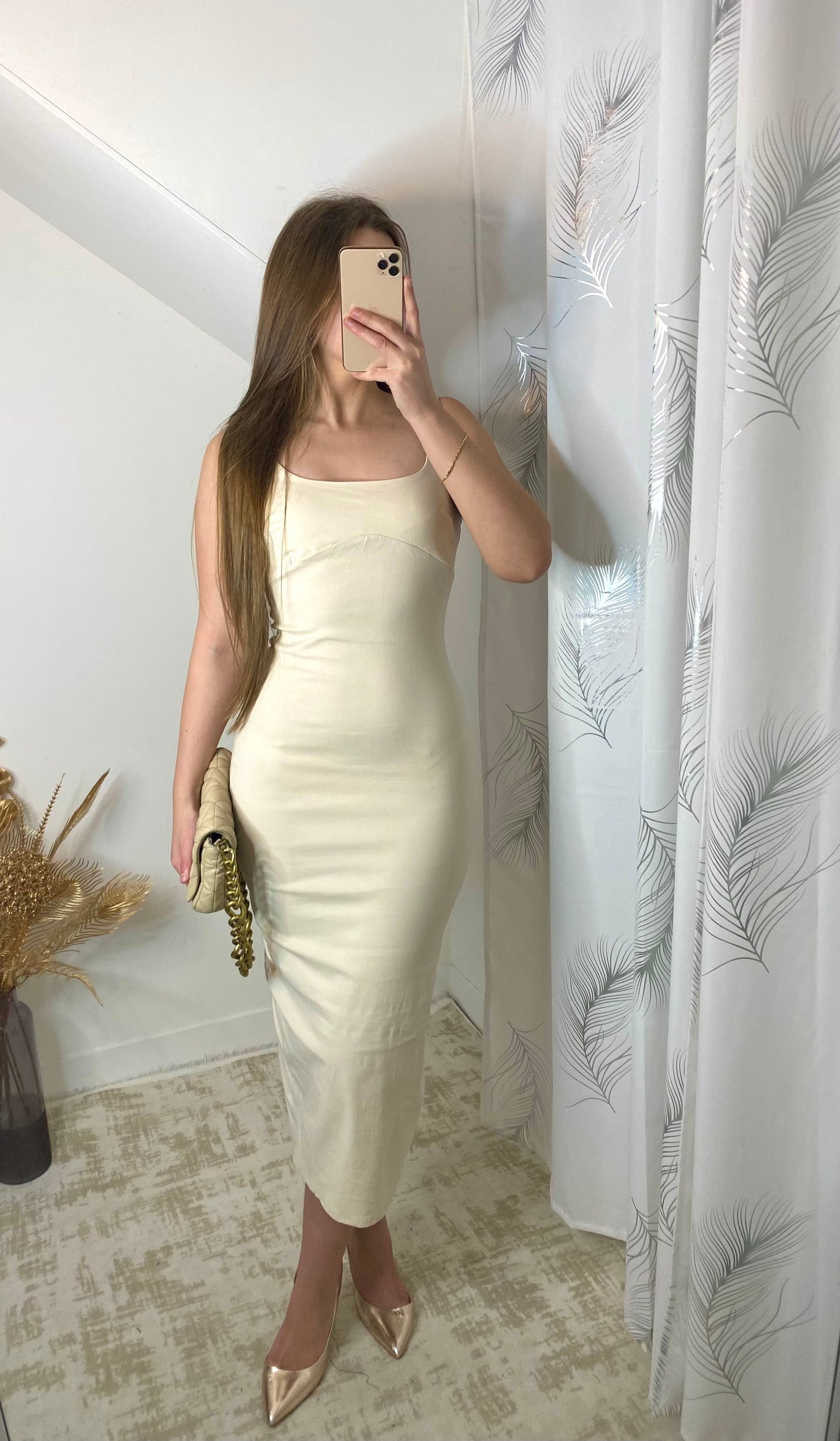 Robe seline crème