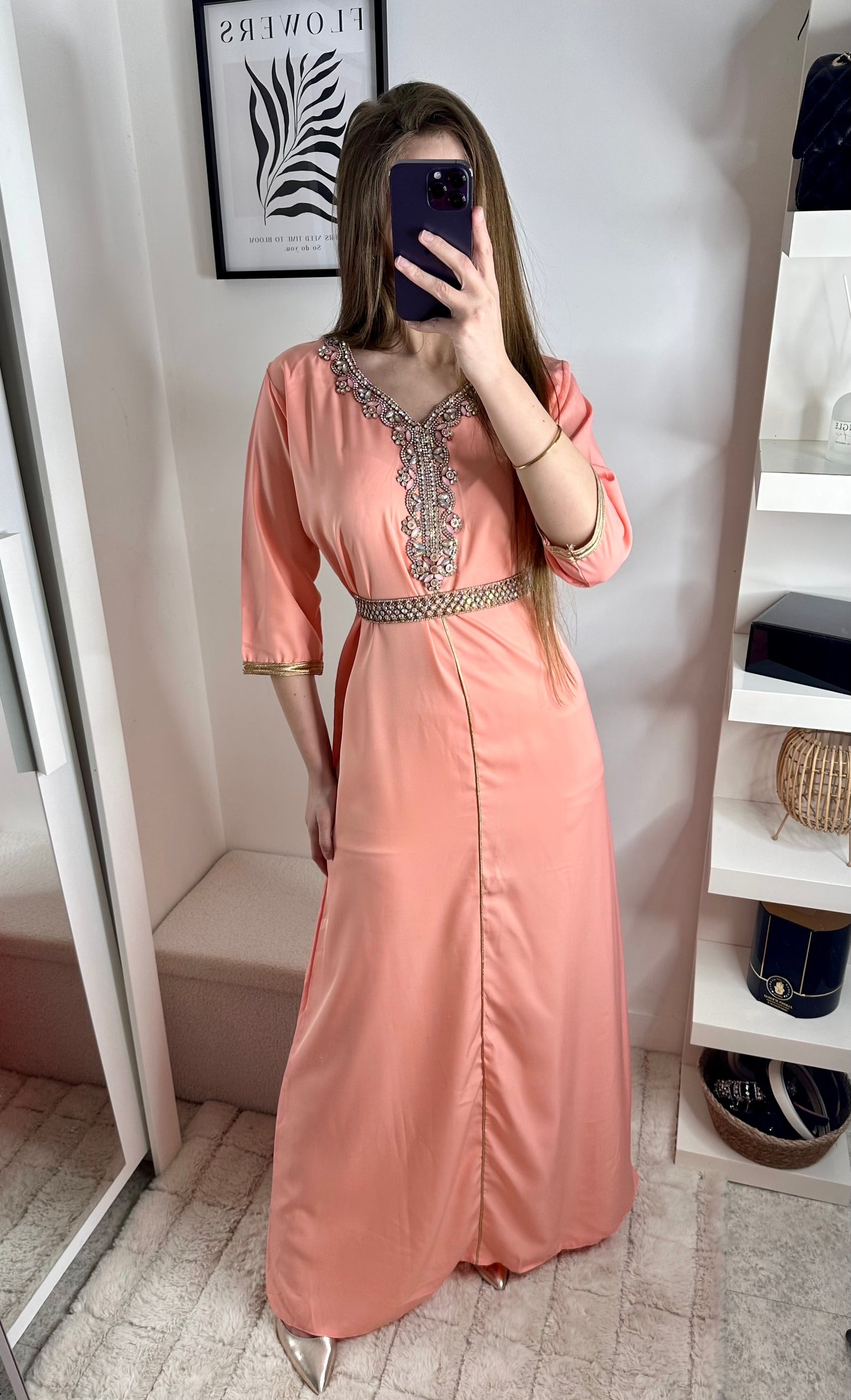 Caftan Célia Saumon
