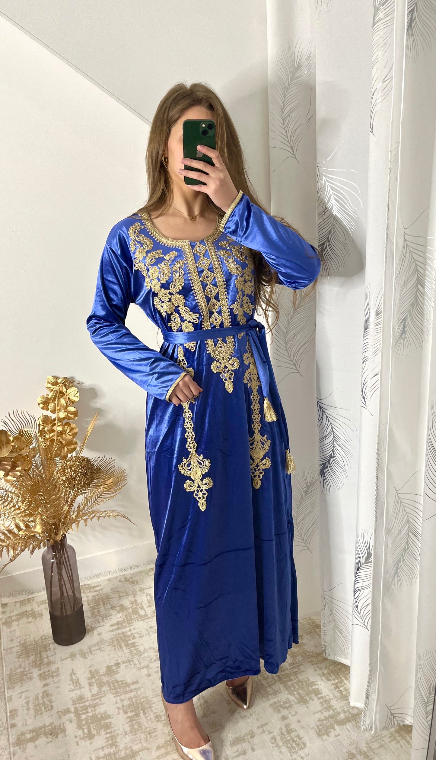 Caftan Mélina bleu