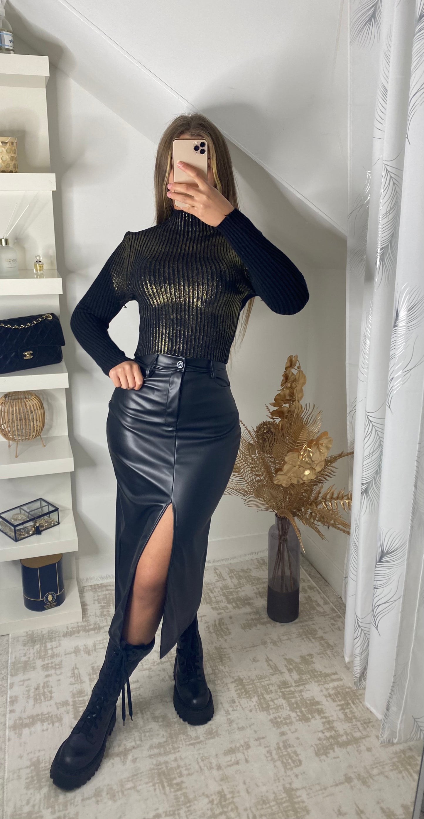 Haut pailleté noir
