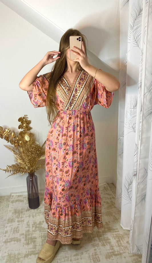 Robe bohème rose