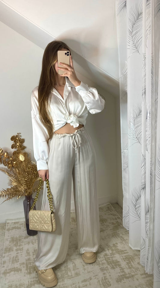 Pantalon iris crème