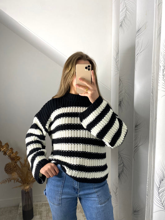 Pull rayé Alice noir