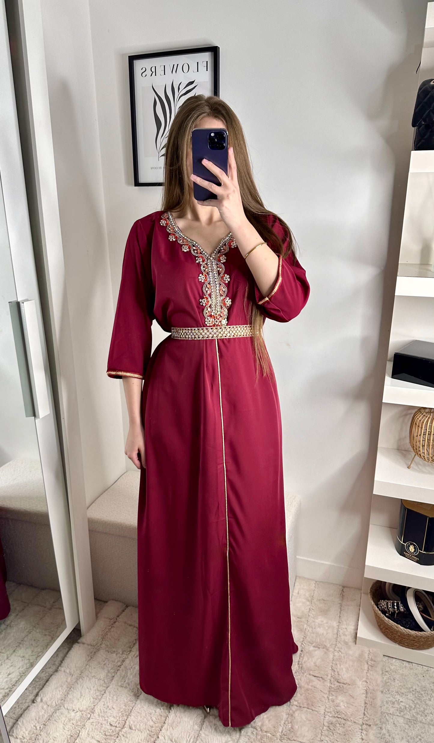 Caftan Célia rouge