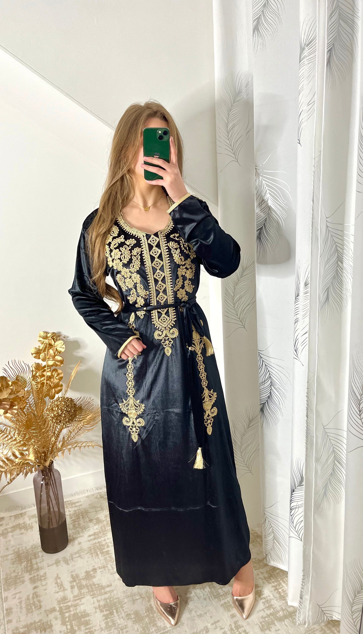 Caftan Mélina noir